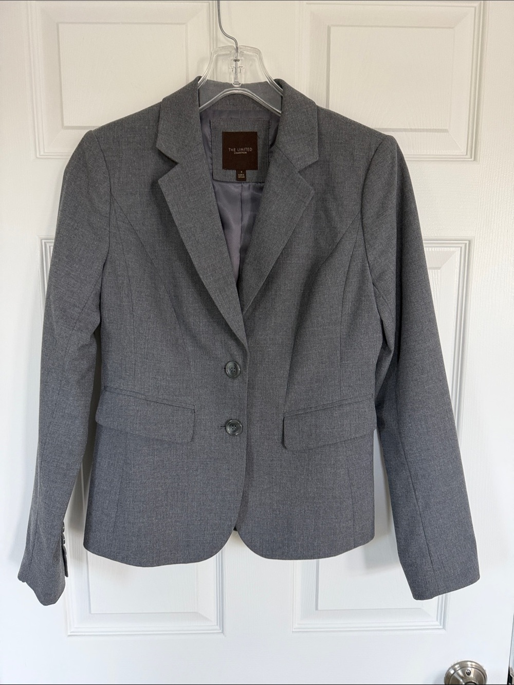 The Limited Gray Women's Two-Button Tailored Blazer Size 2